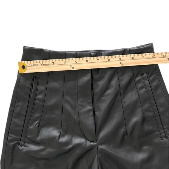 NWT Zara faux leather straight leg pants XS - Picture 5 of 10